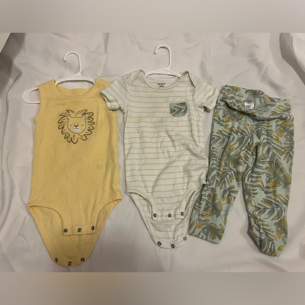 Carter's Lion and palm outfit